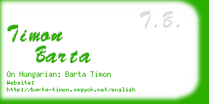 timon barta business card